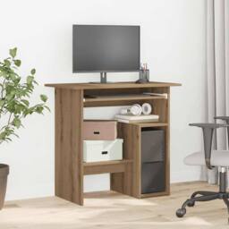 Berkfield Home Desk Artisan Oak 80x45x74 cm Engineered Wood in Brown - Size: 80 x 45 x 74 cm - thumbnail 2