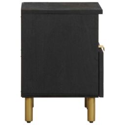 Berkfield Home Bedside Cabinet Black 40x33x46 cm Engineered Wood - Size: 40 x 33 x 46 cm - thumbnail 5