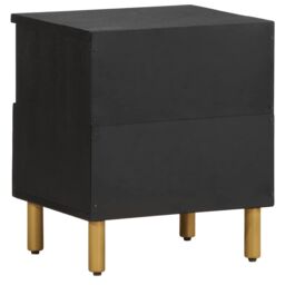 Berkfield Home Bedside Cabinet Black 40x33x46 cm Engineered Wood - Size: 40 x 33 x 46 cm - thumbnail 6