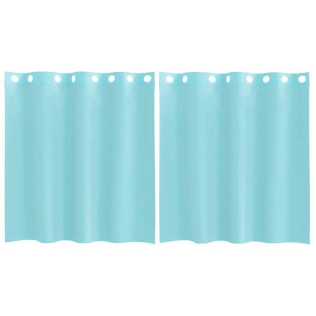 Berkfield Home Voile Curtains with Grommets 2 pcs Turquoise - image 1