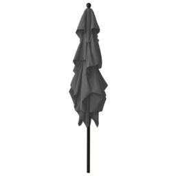 Berkfield Home 3-Tier Parasol with Aluminium Pole Anthracite 2.5x2.5 m in Black - thumbnail 3