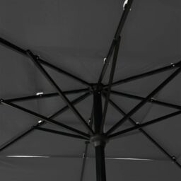 Berkfield Home 3-Tier Parasol with Aluminium Pole Anthracite 2.5x2.5 m in Black - thumbnail 5