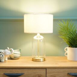ValueLights Jessy Glass Gold Table Lamp Base - thumbnail 2