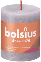 KDMD Frosted Lavender Bolsius Rustic Shine Pillar Candle 80 x 68mm 2 Pack in Light Grey - thumbnail 1