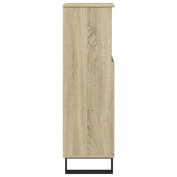 Berkfield Home Bathroom Cabinet Sonoma Oak 30x30x100 cm Engineered Wood in Brown - Size: 30 x 30 x 100 cm - thumbnail 5