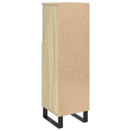 Berkfield Home Bathroom Cabinet Sonoma Oak 30x30x100 cm Engineered Wood in Brown - Size: 30 x 30 x 100 cm - thumbnail 6