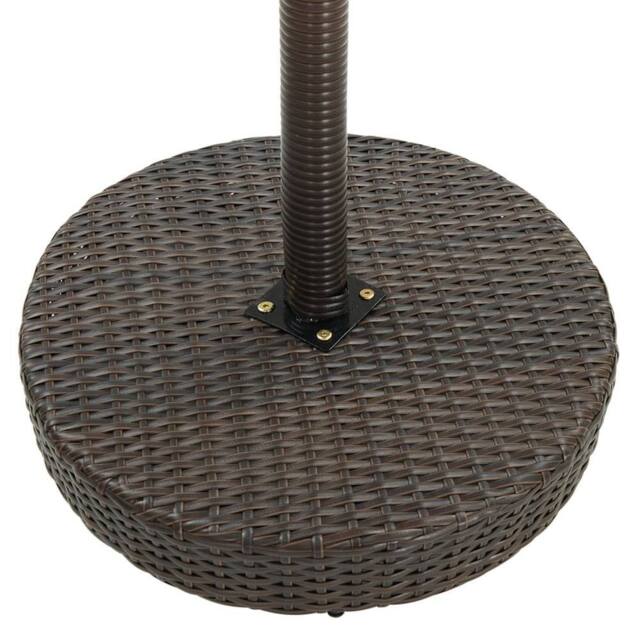 Berkfield Home Garden Table Brown 60.5x106 cm Poly Rattan - image 1