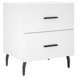 Berkfield Home Bedside Cabinet White 40x35x47.5 cm Engineered Wood - thumbnail 2
