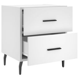 Berkfield Home Bedside Cabinet White 40x35x47.5 cm Engineered Wood - thumbnail 5