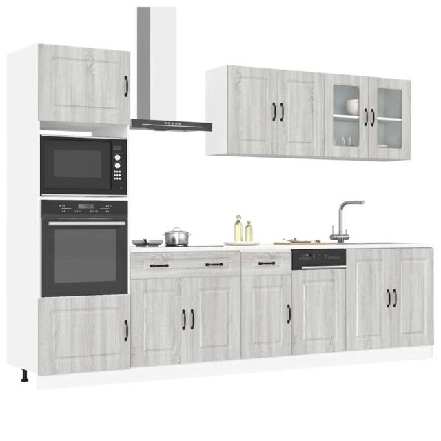 Berkfield Home 7 Piece Kitchen Cabinet Set Kalmar Grey Sonoma Engineered Wood - image 1