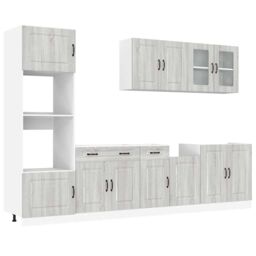 Berkfield Home 7 Piece Kitchen Cabinet Set Kalmar Grey Sonoma Engineered Wood - thumbnail 2