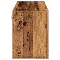 Berkfield Home TV Cabinet Wall-mounted Old Wood 80x30x41 cm in Brown - Size: 80 x 30 x 41 cm - thumbnail 7