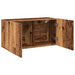Berkfield Home TV Cabinet Wall-mounted Old Wood 80x30x41 cm in Brown - Size: 80 x 30 x 41 cm - thumbnail 6