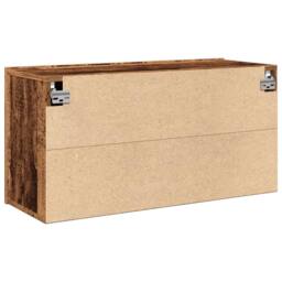 Berkfield Home TV Cabinet Wall-mounted Old Wood 80x30x41 cm in Brown - Size: 80 x 30 x 41 cm - thumbnail 8
