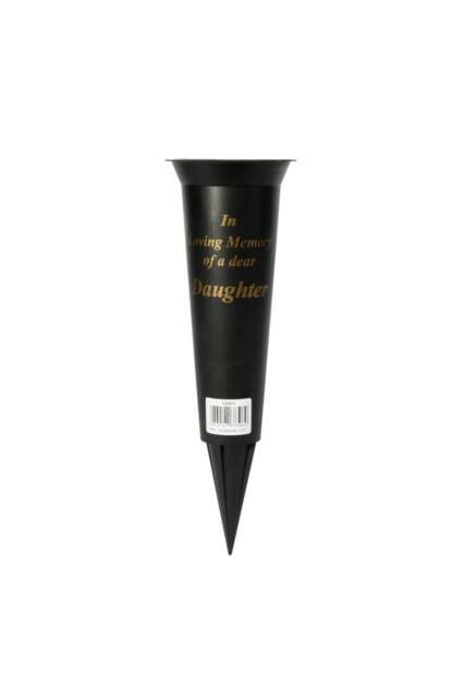 KDMD Black Daughter Grave Vase 23cm 5 Pack - image 1
