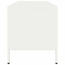 Berkfield Home TV Cabinet White 135x39x43.5 cm Cold-rolled Steel - thumbnail 6