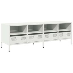 Berkfield Home TV Cabinet White 135x39x43.5 cm Cold-rolled Steel - thumbnail 2