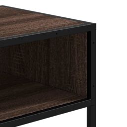 Berkfield Home Console Table Brown Oak 90x35x80 cm Engineered Wood - Size: 90 x 35 x 80 cm - thumbnail 7