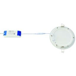 Loops Ultra Slim Round Flush Ceiling Light 18W Cool White LED 4000k Corridor Lamp - thumbnail 5