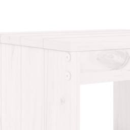 Berkfield Home Bar Stools 2 pcs White 40x36x75 cm Solid Wood Pine - Size: 40 x 36 x 75 cm - thumbnail 7