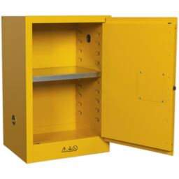Loops Flammable Substance Storage Cabinet - 585mm x 455mm x 890mm - 3-Point Key Lock - thumbnail 3