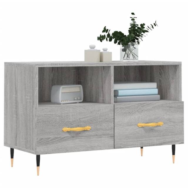 Berkfield Home TV Cabinet Grey Sonoma 80x36x50 cm Engineered Wood - Size: 80 x 36 x 50 cm - image 1