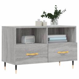 Berkfield Home TV Cabinet Grey Sonoma 80x36x50 cm Engineered Wood - Size: 80 x 36 x 50 cm - thumbnail 1