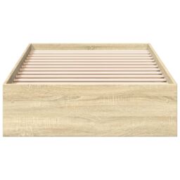 Berkfield Home Bed Frame with Drawers without Mattress Sonoma Oak 100x200 cm in Brown - thumbnail 4