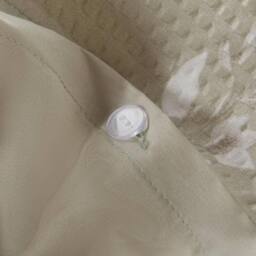 OHS Botanics Embossed Waffle Duvet Cover Set with Pillowcase in Stone - Size: Super King - thumbnail 4