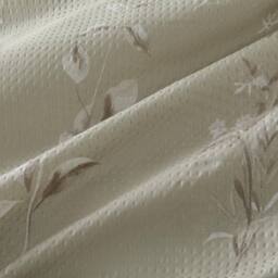 OHS Botanics Embossed Waffle Duvet Cover Set with Pillowcase in Stone - Size: Super King - thumbnail 3