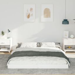 Berkfield Home White 160 x 200 cm Pine wood - thumbnail 5
