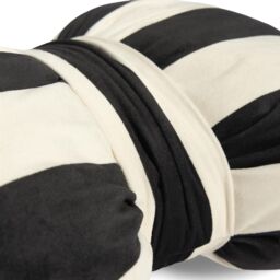 OHS Soft Striped Bow Shaped Decorative Scatter Cushion Back Support Pillow in White - Size: 50 cm x 35 cm - thumbnail 2