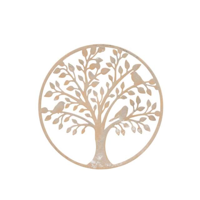 Melody Maison Textured Stone Tree Detail Garden Wall Art - 30cm in Beige - image 1
