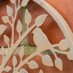 Melody Maison Textured Stone Tree Detail Garden Wall Art - 30cm in Beige - thumbnail 6