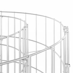Berkfield Home Durable Gabion Raised Bed Galvanised Iron 400x100x50 cm in Silver - Size: 400 x 100 x 50 cm - thumbnail 7