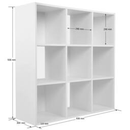 VOGREX White 9-Cube 9-Drawer Storage Shelf - thumbnail 2
