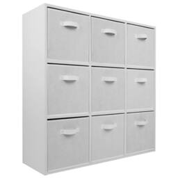 VOGREX White 9-Cube 9-Drawer Storage Shelf - thumbnail 5