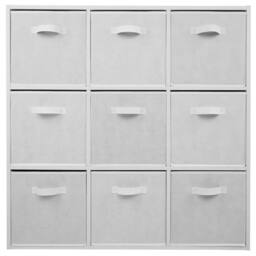 VOGREX White 9-Cube 9-Drawer Storage Shelf