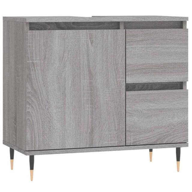 Berkfield Home Bathroom Cabinet Grey Sonoma 65x33x60 cm Engineered Wood - Size: 65 x 33 x 60 cm - image 1