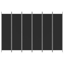 Berkfield Home 6-Panel Room Divider Black 300x200 cm Fabric - thumbnail 3