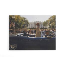 "Artery8 JFK Kennedy Emperor Haile Selassie Parade Canvas Wall Art Print - Size: W18"" x H24""" - thumbnail 1