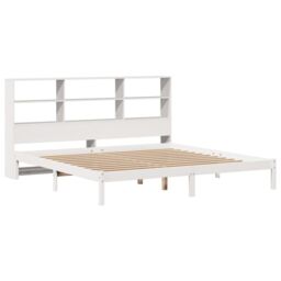 Berkfield Home Bookcase Bed without Mattress White 180x200 cm Super King Solid Wood Pine - thumbnail 3