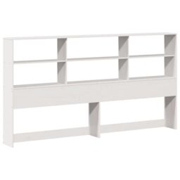 Berkfield Home Bookcase Bed without Mattress White 180x200 cm Super King Solid Wood Pine - thumbnail 6