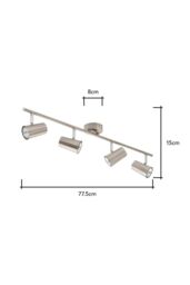 BHS Lighting Barley Spotlight Bar Ceiling Light in Metallic Silver - thumbnail 6