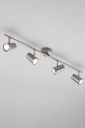 BHS Lighting Barley Spotlight Bar Ceiling Light in Metallic Silver - thumbnail 1