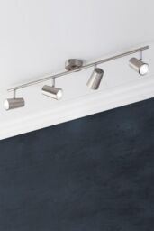BHS Lighting Barley Spotlight Bar Ceiling Light in Metallic Silver - thumbnail 4