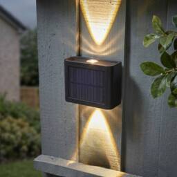 Garden Greatness Lunaria 2-Way Wall Fence Post Light in Black - thumbnail 2