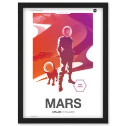 Artery8 NASA Modern Explorers Explore Moon to Mars Dune Scouts Artemis Poster Artwork Framed Wall Art Print A4 in Black - thumbnail 1