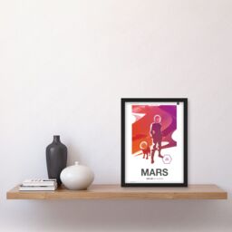 Artery8 NASA Modern Explorers Explore Moon to Mars Dune Scouts Artemis Poster Artwork Framed Wall Art Print A4 in Black - thumbnail 2