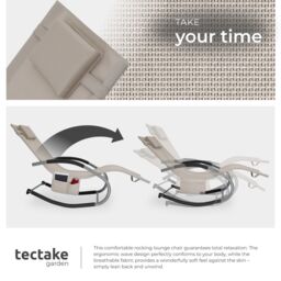 tectake Sun Lounger Taya in Beige - Size: 2 Seater - thumbnail 4